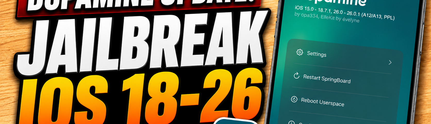 How to Jailbreak iOS 18–26 Without PC | Dopamine Update